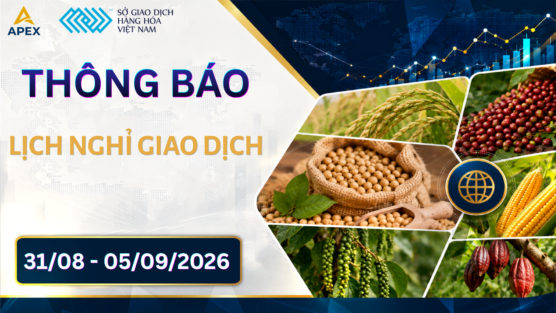 THÔNG BÁO LỊCH NGHỈ GIAO DỊCH MỘT SỐ SẢN PHẨM